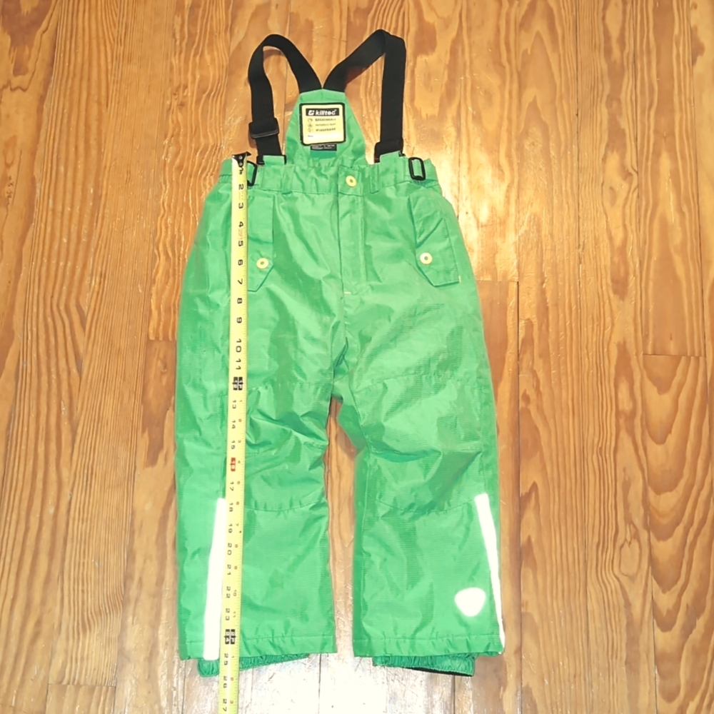 Kiltec Removable Bib Snowpants US 3-4 Kids Water Resistant Windproof Lime Green
